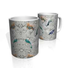 Caneca De Porcelana Nerderia e Lojaria birds flores 2 colorido