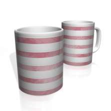 Caneca De Porcelana Nerderia e Lojaria faixas rosa  2 colorido