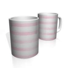 Caneca De Porcelana Nerderia e Lojaria faixas rosa claro  colorido
