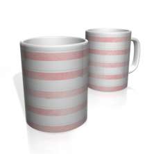 Caneca De Porcelana Nerderia e Lojaria faixas rosa escuro colorido