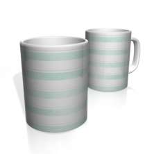 Caneca De Porcelana Nerderia e Lojaria faixas verde claro colorido