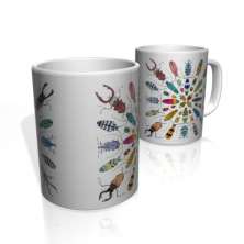 Caneca De Porcelana Nerderia e Lojaria insects 3 colorido