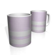 Caneca De Porcelana Nerderia e Lojaria lilas duas faixas colorido