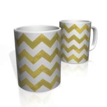 Caneca De Porcelana Nerderia e Lojaria linha zigzag gold colorido