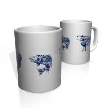 Caneca De Porcelana Nerderia e Lojaria peixe boi colorido