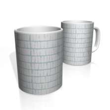 Caneca De Porcelana Nerderia e Lojaria riscos azul colorido