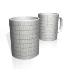 Caneca De Porcelana Nerderia e Lojaria riscos cinza colorido