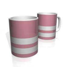 Caneca De Porcelana Nerderia e Lojaria rosa duas faixas 2 colorido