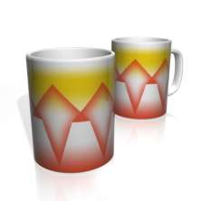 Caneca De Porcelana Nerderia e Lojaria seta cima vermelho colorido
