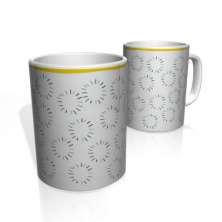 Caneca De Porcelana Nerderia e Lojaria sol rabisco verde colorido