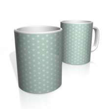 Caneca De Porcelana Nerderia e Lojaria verde bolinhas brancas 3 colorido