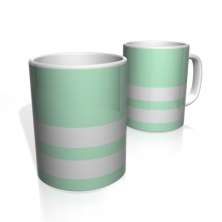 Caneca De Porcelana Nerderia e Lojaria verde duas faixas colorido