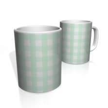 Caneca De Porcelana Nerderia e Lojaria xadrez verde 2 colorido