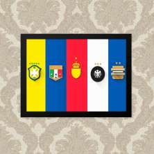 Quadro 32X42 Nerderia Seleções Copa