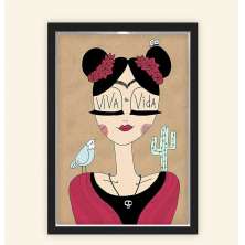 Quadro Caixa 23X33cm Frida Viva