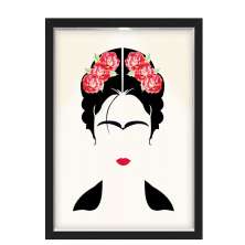 Quadro Caixa Com Led Frida Flor