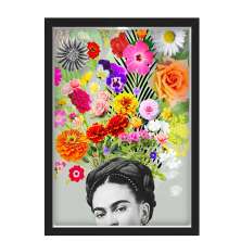 Quadro Caixa Com Led Frida Florida
