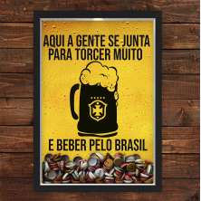 Quadro Caixa Porta Tampinha Cerveja Beber Pelo Brasil
