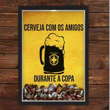 Quadro Caixa Porta Tampinha Cerveja Cerveja Copa