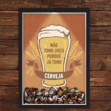 Quadro Caixa Porta Tampinha Cerveja Com Led Cerveja Juizo