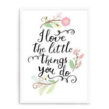Quadro Decorativo 23x33cm Nerderia e Lojaria branco litle things little branco