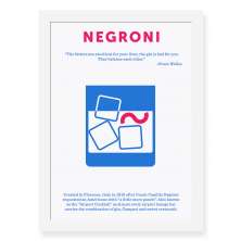Quadro Decorativo 23x33cm Nerderia e Lojaria drinks negroni preto