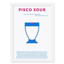 Quadro Decorativo 23x33cm Nerderia e Lojaria drinks pisoc sour preto