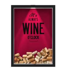 Quadro Led Porta Rolhas Nerderia Led Vinho Wine O Clock