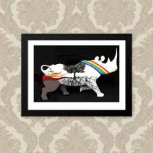 Quadro Rhino Africa 33X43cm