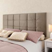 Cabeceira Cama Box Casal 1,40 Suspensa Bia Suede - Bege - RPM Móveis