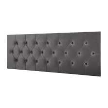 Cabeceira Estofada Painel Quarto Cama Box Casal 1,60 Moderna Paris Com Captonê - Cinza Suede- Rpm Móveis