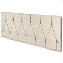 Cabeceira Parede Capitonê Estofado Suede Cama Box Queen 1,60 Quarto Casal Decoração Retrô - Areia - RPM