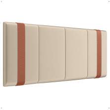Cabeceira Suspensa Estofada Parise Cama Box Queen 1,60 Decoração Clássica Quarto Casal Proteção Parede Bege Suede - Lojas RPM
