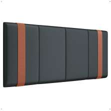 Cabeceira Suspensa Estofada Parise Cama Box Queen 1,60 Decoração Clássica Quarto Casal Proteção Parede Cinza Suede - Lojas RPM