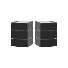 Kit 2 Arandelas de Parede Plus 1102 Preto com Focos e 2 Frisos - RPM Móveis