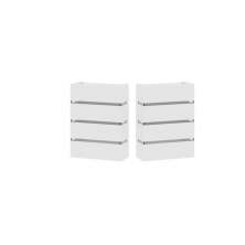 Kit 2 Arandelas de Parede Slim 1303 Branco com Focos e 3 Frisos - RPM Móveis