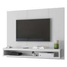 Painel Cissa Tv 32 36 39 40 42 46 47 50 Polegadas Prateleira Nicho Decorativo Suspenso Quarto Sala -Branco - RPM