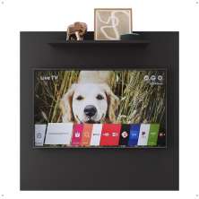 Painel Star Tv 32 Polegadas Prateleira Superior Inferior 90x90 Decoração Multiuso Sala Estar Quarto Recepção Preto - Lojas RPM