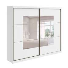 Guarda-Roupa Casal com Espelho Toronto 2 Portas Branco