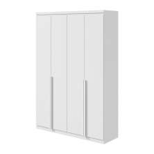 Guarda-Roupa Solteiro Alonzo 4 Portas 2 Gavetas Branco
