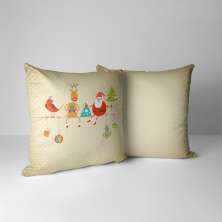 Kit 2 Capas para Almofadas Decorativas Cute Noel