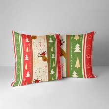 Kit 2 Capas para Almofadas Decorativas Merry Christmas