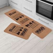 Kit Tapete de Cozinha 2 peças My Kitchen, My Rules