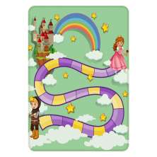 Tapete de Atividades Infantil Prince and Princess Único 90x125