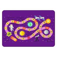 Tapete de Atividades Infantil Tabuleiro Universo Único 90x125