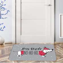 Tapete de Natal para Porta Bem Vindo Ho Ho Ho