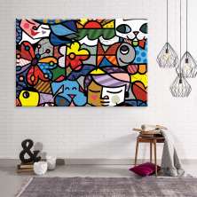 Tela Decorativa em Canvas Elementos Pop