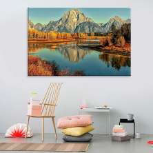 Tela Decorativa em Canvas Outono no Lago