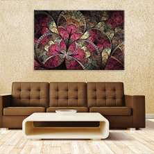 Tela Decorativa em Canvas Vitral Magenta