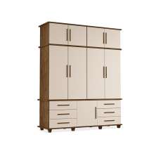 Guarda Roupa Dortmund 4 Portas Malbec Off White